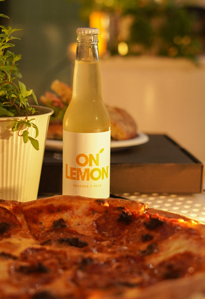 Pizza being prepared